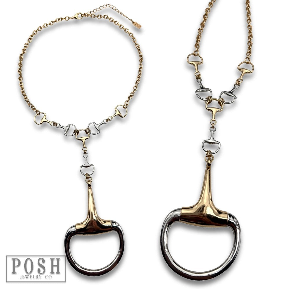 The Two-Tone Snaffle Necklace